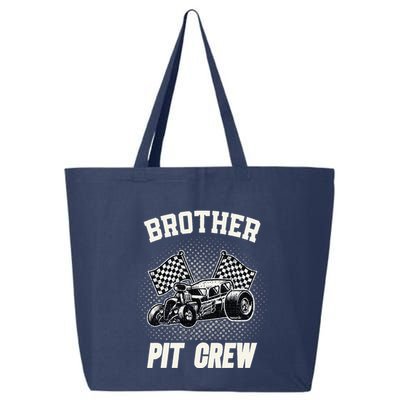 Brother Pit Crew Funny Race Car Birthday Party Racing Family 25L Jumbo Tote