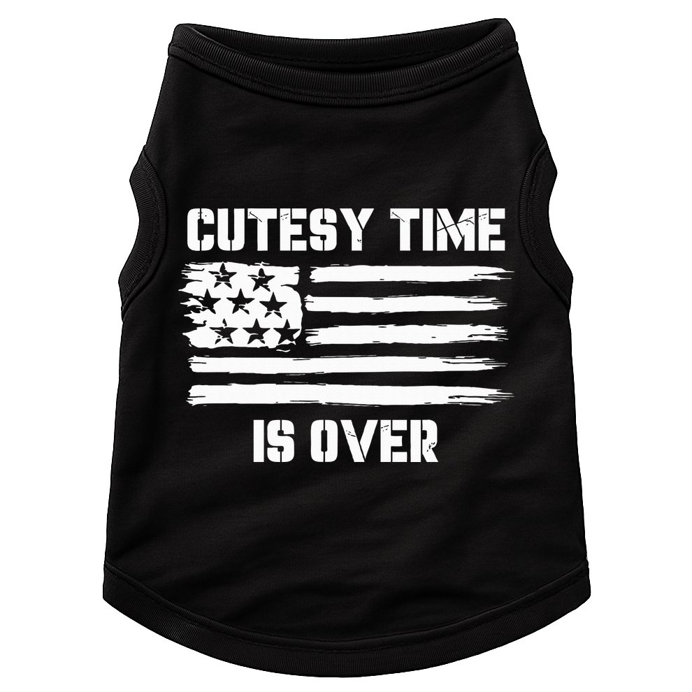 Bold Patriotic Cutesy Time Is Over Doggie Tank
