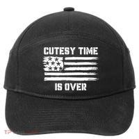 Bold Patriotic Cutesy Time Is Over 7-Panel Snapback Hat