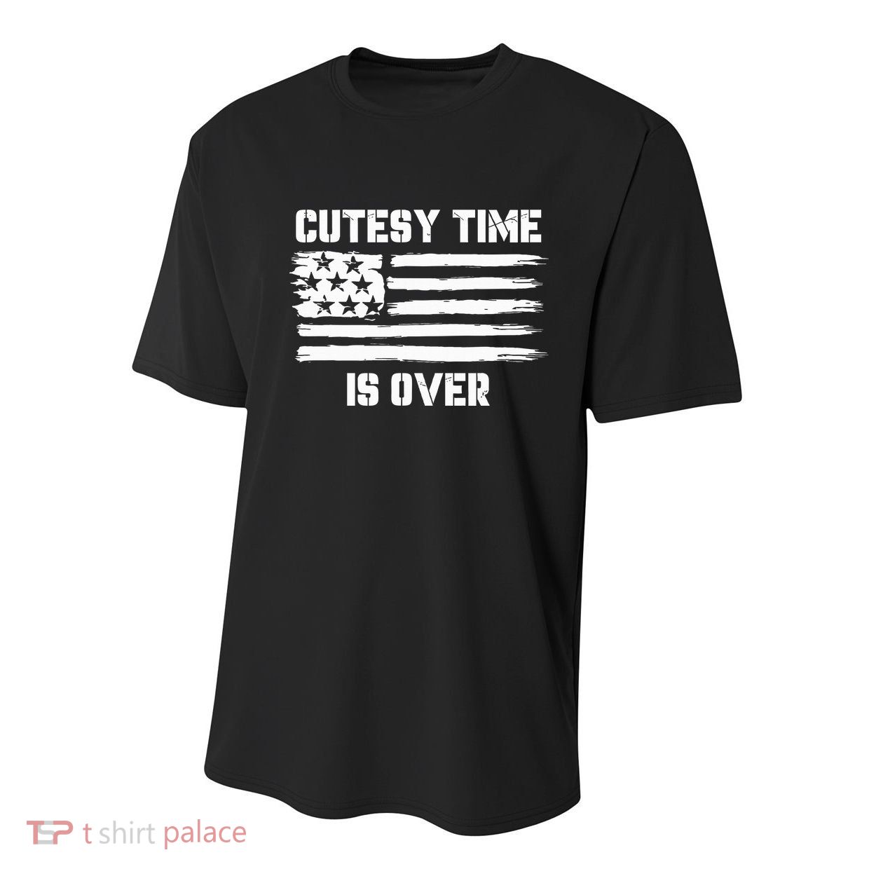 Bold Patriotic Cutesy Time Is Over Youth Performance Sprint T-Shirt