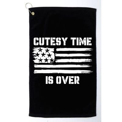 Bold Patriotic Cutesy Time Is Over Golf Towel