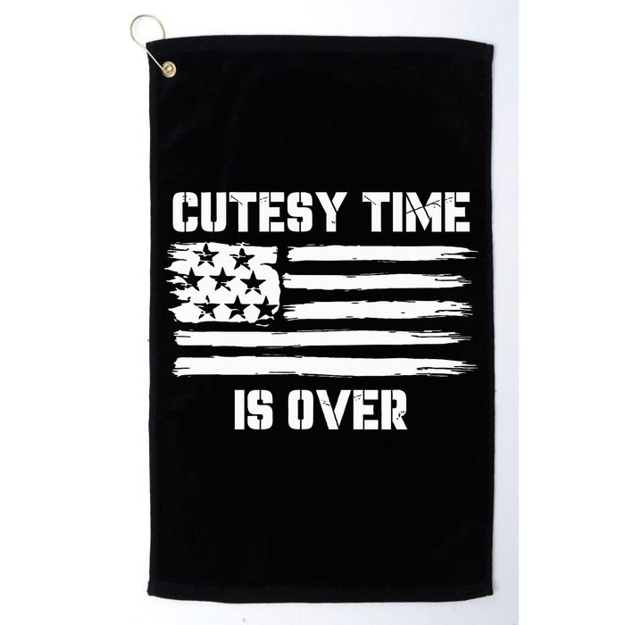 Bold Patriotic Cutesy Time Is Over Golf Towel