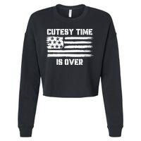 Bold Patriotic Cutesy Time Is Over Cropped Pullover Crew
