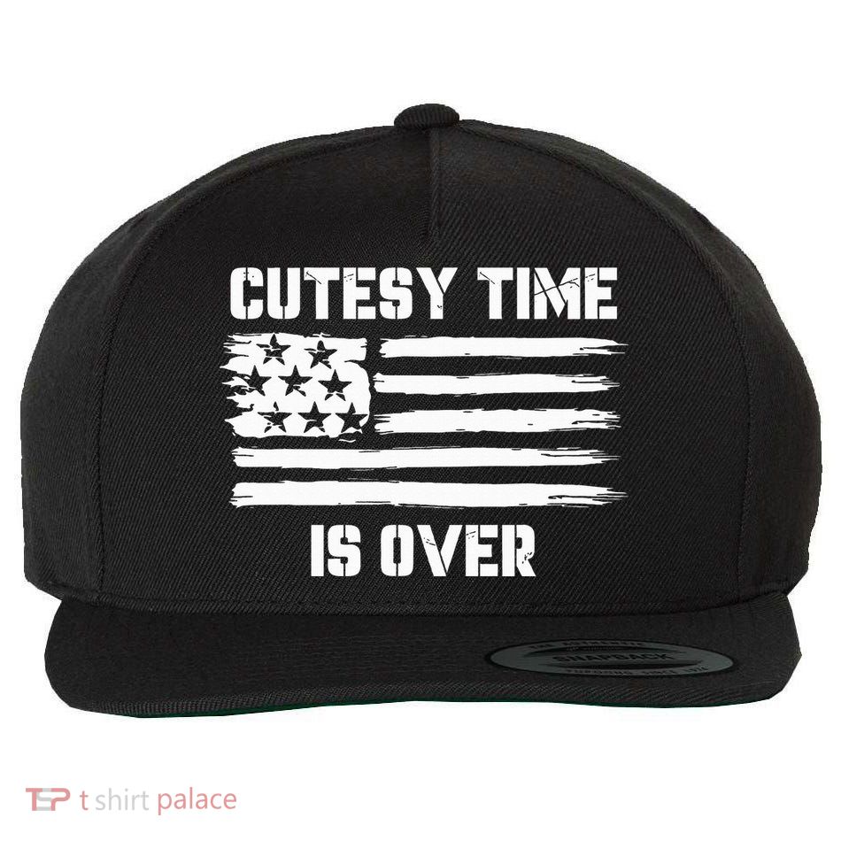 Bold Patriotic Cutesy Time Is Over Wool Snapback Cap