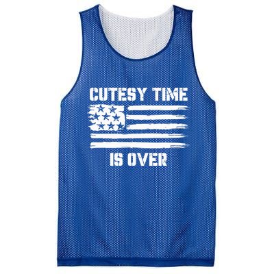Bold Patriotic Cutesy Time Is Over Mesh Reversible Basketball Jersey Tank