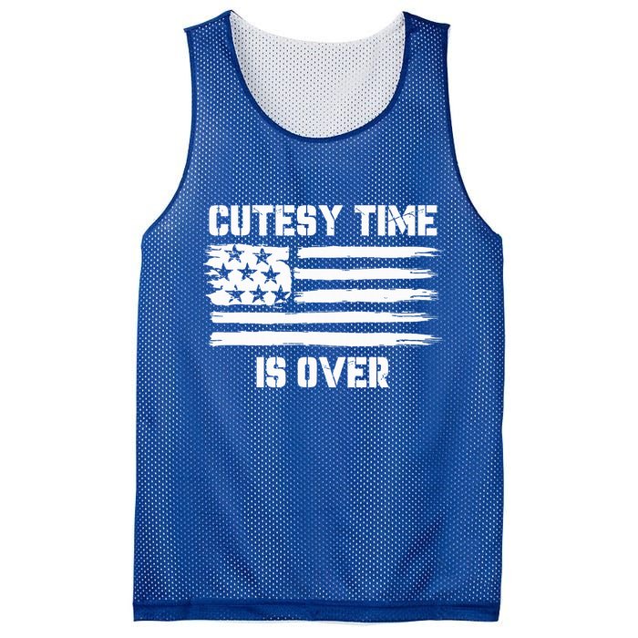 Bold Patriotic Cutesy Time Is Over Mesh Reversible Basketball Jersey Tank