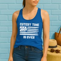 Bold Patriotic Cutesy Time Is Over Womens Tank Top
