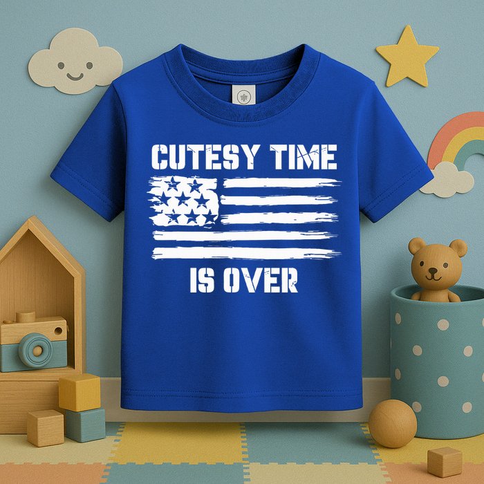 Bold Patriotic Cutesy Time Is Over Toddler T-Shirt