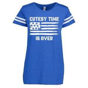 Bold Patriotic Cutesy Time Is Over Enza Ladies Jersey Football T-Shirt