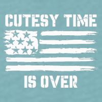 Bold Patriotic Cutesy Time Is Over Sueded Cloud Jersey T-Shirt