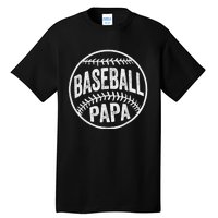 Baseball Papa Coach Father's Day Tall T-Shirt