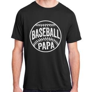 Baseball Papa Coach Father's Day Adult ChromaSoft Performance T-Shirt