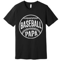 Baseball Papa Coach Father's Day Premium T-Shirt