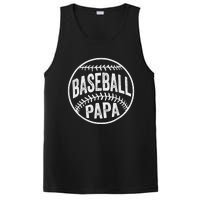 Baseball Papa Coach Father's Day PosiCharge Competitor Tank