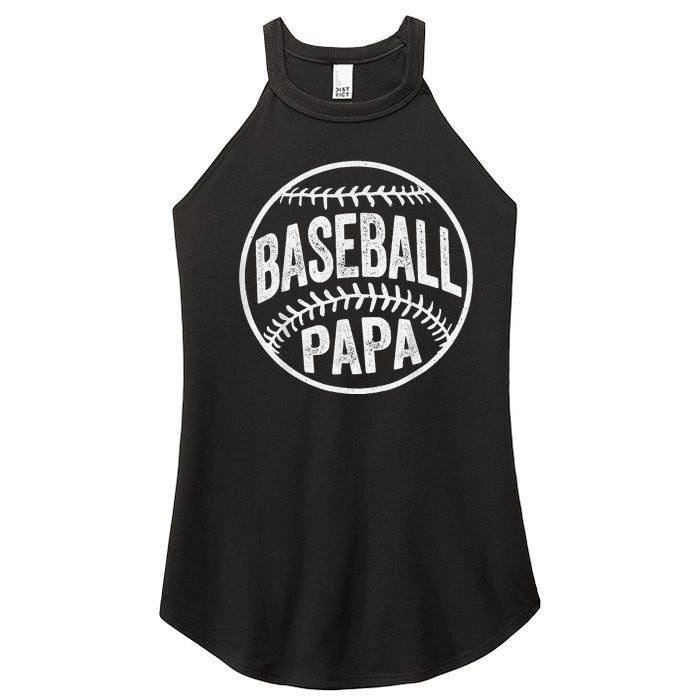 Baseball Papa Coach Father's Day Women's Perfect Tri Rocker Tank