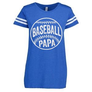 Baseball Papa Coach Father's Day Enza Ladies Jersey Football T-Shirt