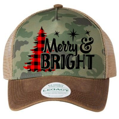 Buffalo Plaid Christmas Tree Merry And Bright Legacy Tie Dye Trucker Hat