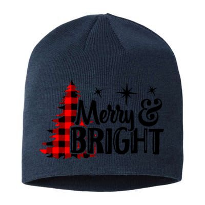 Buffalo Plaid Christmas Tree Merry And Bright Sustainable Beanie