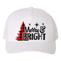 Buffalo Plaid Christmas Tree Merry And Bright Yupoong Adult 5-Panel Trucker Hat