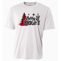 Buffalo Plaid Christmas Tree Merry And Bright Cooling Performance Crew T-Shirt