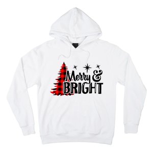 Buffalo Plaid Christmas Tree Merry And Bright Hoodie