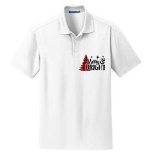 Buffalo Plaid Christmas Tree Merry And Bright Dry Zone Grid Polo