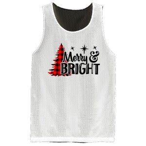 Buffalo Plaid Christmas Tree Merry And Bright Mesh Reversible Basketball Jersey Tank