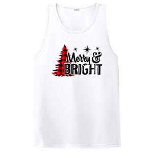 Buffalo Plaid Christmas Tree Merry And Bright PosiCharge Competitor Tank