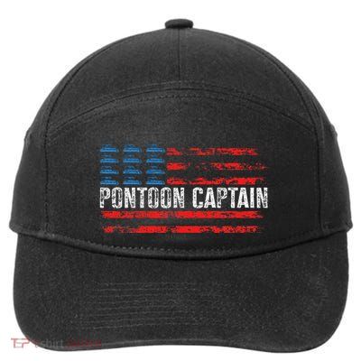 Boating Pontoon Captain Pontoon Boat 7-Panel Snapback Hat