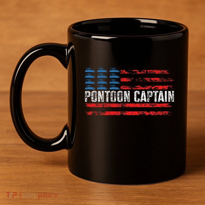 Boating Pontoon Captain Pontoon Boat 11oz C Handle Ceramic Mug