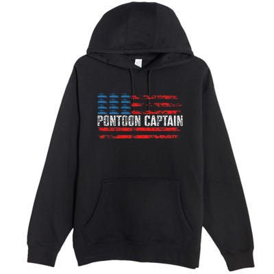 Boating Pontoon Captain Pontoon Boat Premium Pullover Hoodie