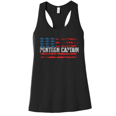 Boating Pontoon Captain Pontoon Boat Women's Racerback Tank