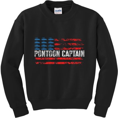 Boating Pontoon Captain Pontoon Boat Kids Sweatshirt