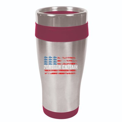 Boating Pontoon Captain Pontoon Boat 16oz Travel Tumbler