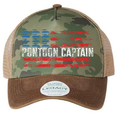 Boating Pontoon Captain 4th Of July Pontoon Boat Legacy Tie Dye Trucker Hat