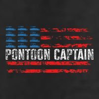 Boating Pontoon Captain 4th Of July Pontoon Boat Garment-Dyed Fleece Hoodie