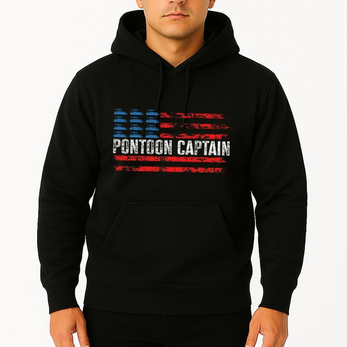 Boating Pontoon Captain 4th Of July Pontoon Boat Hoodie