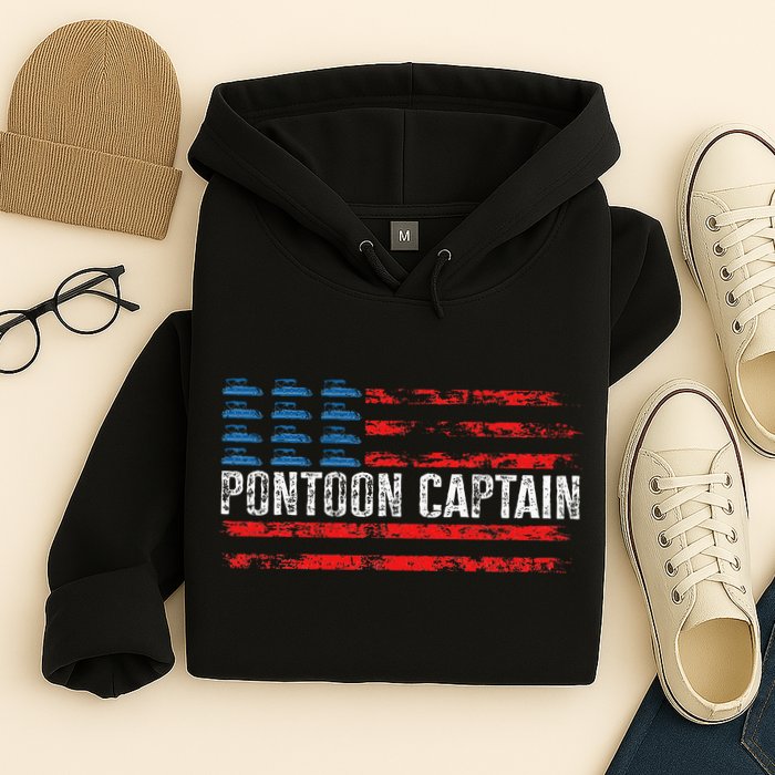 Boating Pontoon Captain 4th Of July Pontoon Boat Hoodie