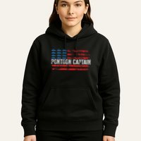 Boating Pontoon Captain 4th Of July Pontoon Boat Hoodie