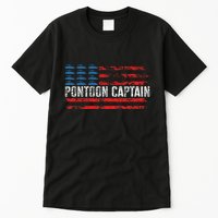 Boating Pontoon Captain 4th Of July Pontoon Boat Tall T-Shirt