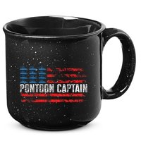 Boating Pontoon Captain 4th Of July Pontoon Boat 15oz Campfire Ceramic Mug