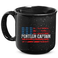 Boating Pontoon Captain 4th Of July Pontoon Boat 15oz Campfire Ceramic Mug