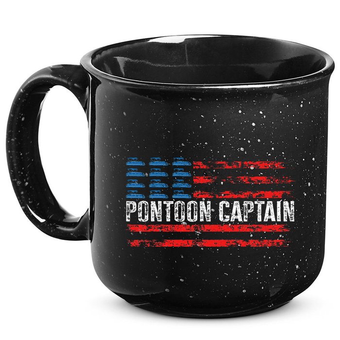 Boating Pontoon Captain 4th Of July Pontoon Boat 15oz Campfire Ceramic Mug
