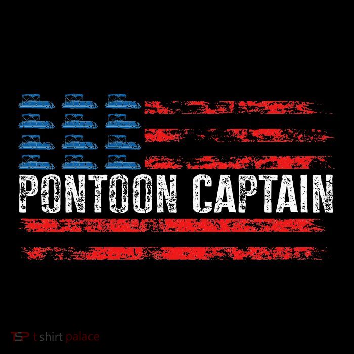 Boating Pontoon Captain 4th Of July Pontoon Boat Poster