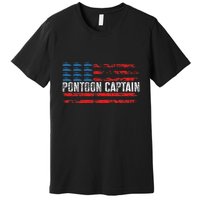 Boating Pontoon Captain 4th Of July Pontoon Boat Premium T-Shirt