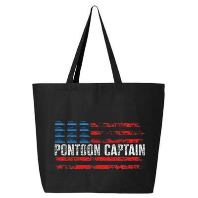 Boating Pontoon Captain 4th Of July Pontoon Boat 25L Jumbo Tote