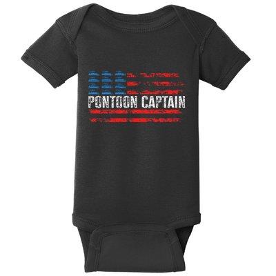 Boating Pontoon Captain 4th Of July Pontoon Boat Baby Bodysuit