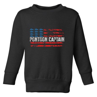 Boating Pontoon Captain 4th Of July Pontoon Boat Toddler Sweatshirt