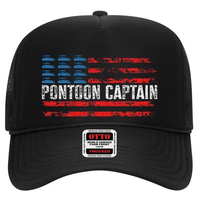Boating Pontoon Captain 4th Of July Pontoon Boat Trucker Hat