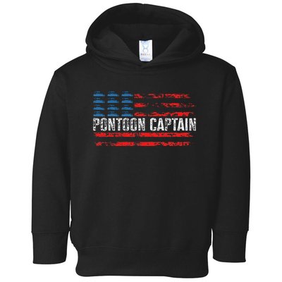 Boating Pontoon Captain 4th Of July Pontoon Boat Toddler Hoodie